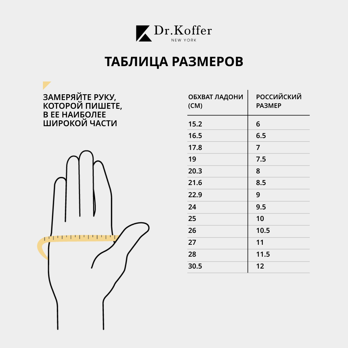 Как измерить размер перчаток