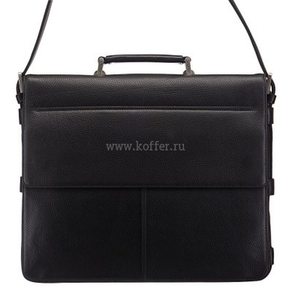 Портфель Dr.Koffer из натуральной кожи черный