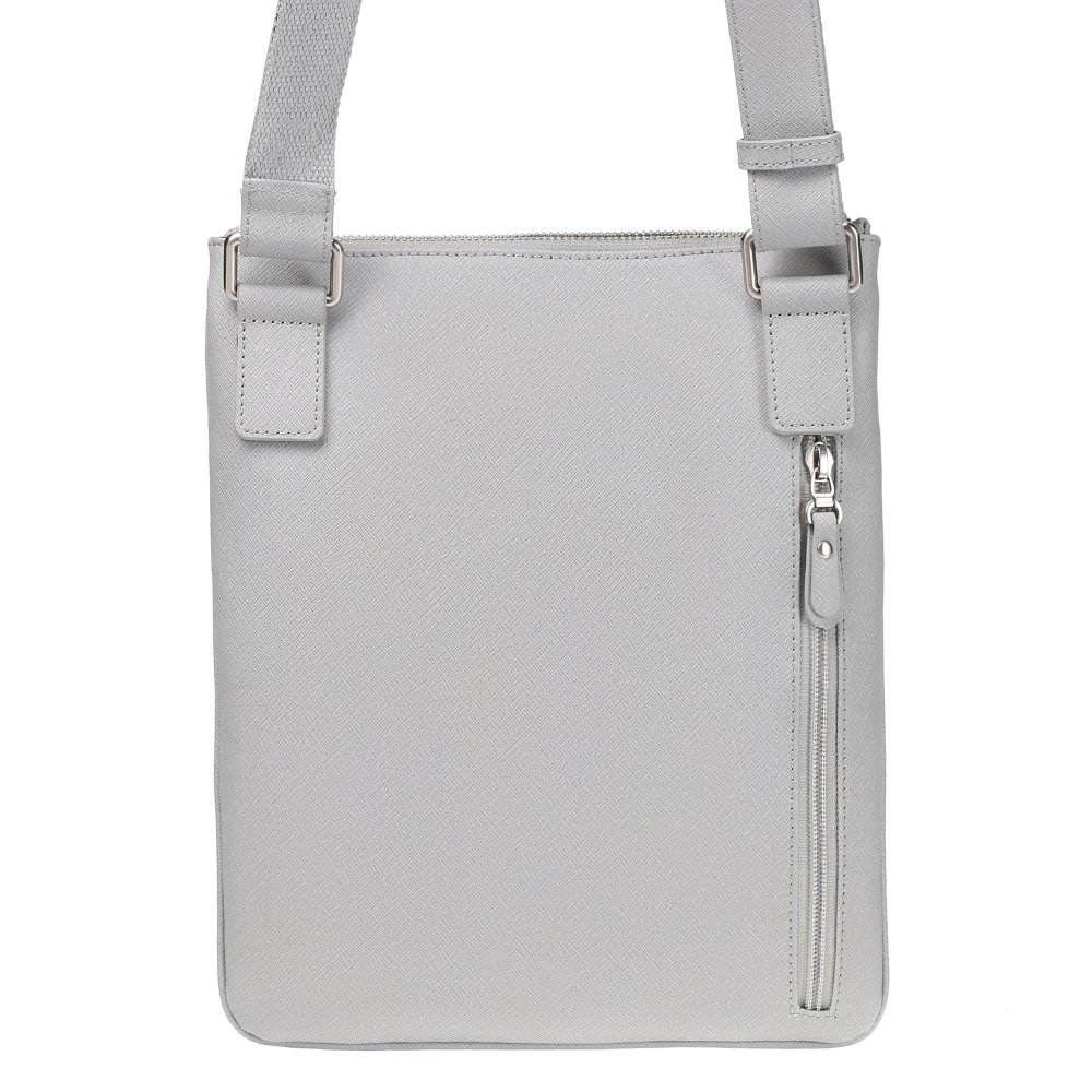 Сумка через плечо Dr.Koffer из натуральной кожи серая