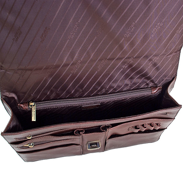 Мужской портфель из темно-коричневой кожи  Dr.Koffer P286111-02-09