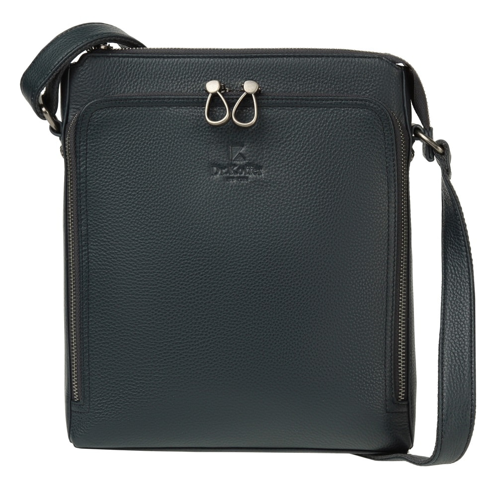 Сумка через плечо Dr.Koffer из натуральной кожи синяя