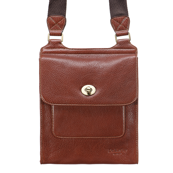 Сумка через плечо Dr.Koffer из натуральной кожи коричневая