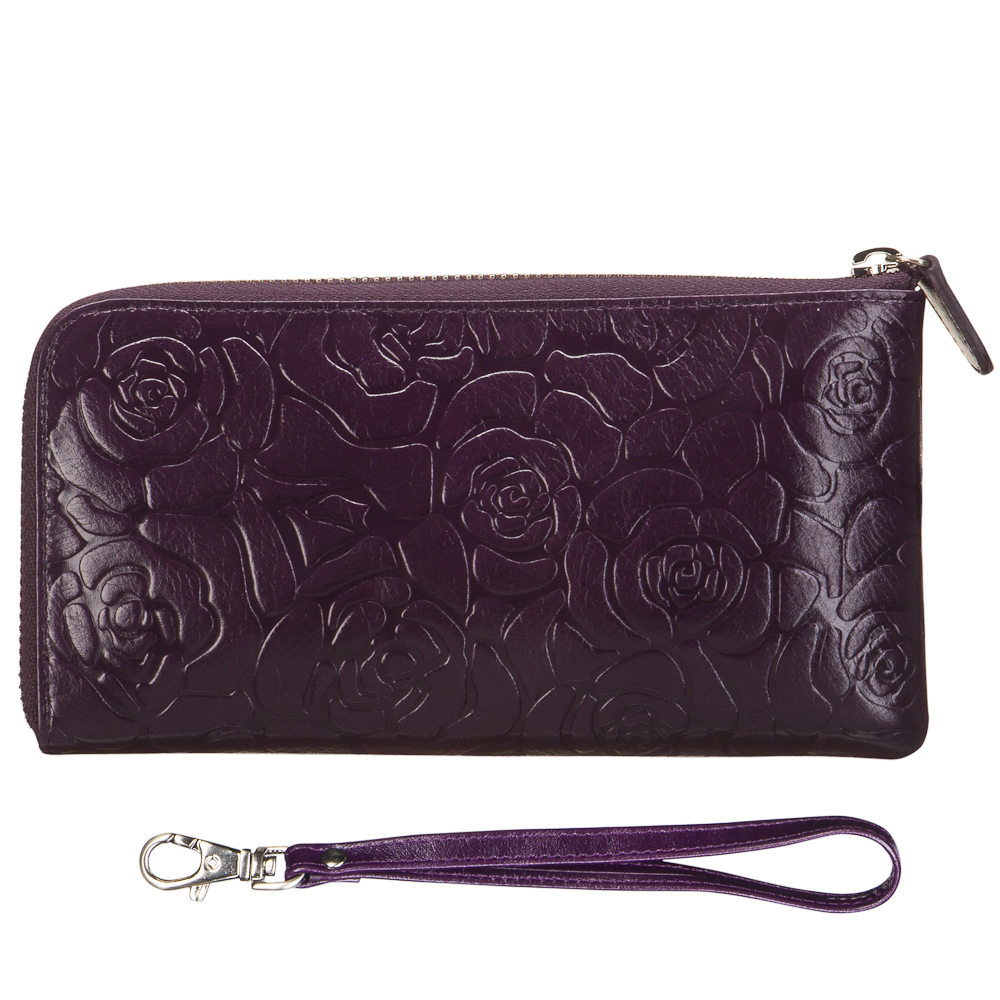 Портмоне Dr.Koffer из натуральной кожи фиолетовое