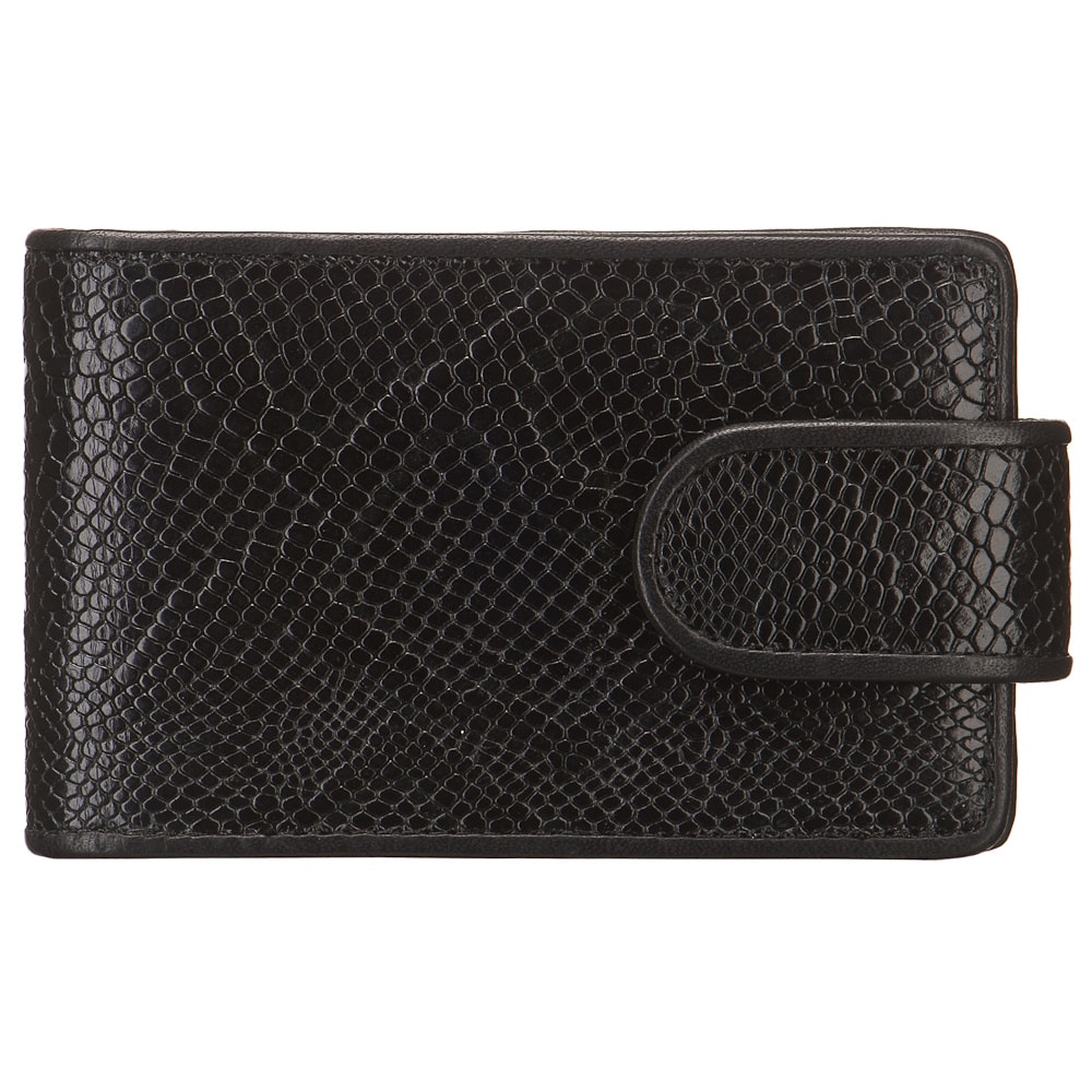 Визитница Dr.Koffer из натуральной кожи черная