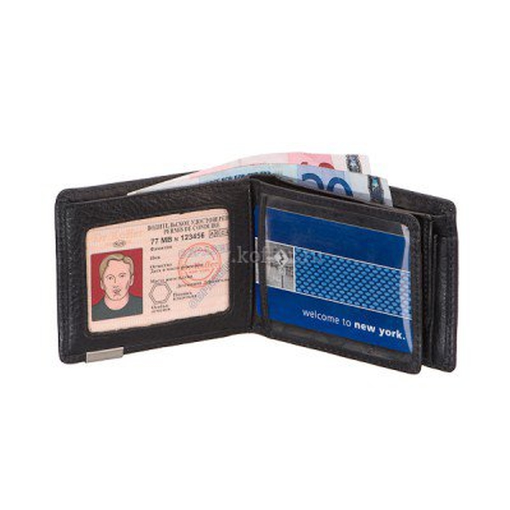 Портмоне Dr.Koffer из натуральной кожи черное