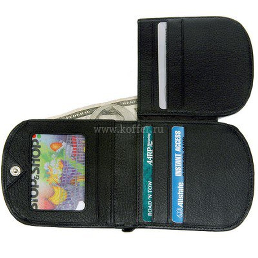 Портмоне Dr.Koffer из натуральной кожи черное