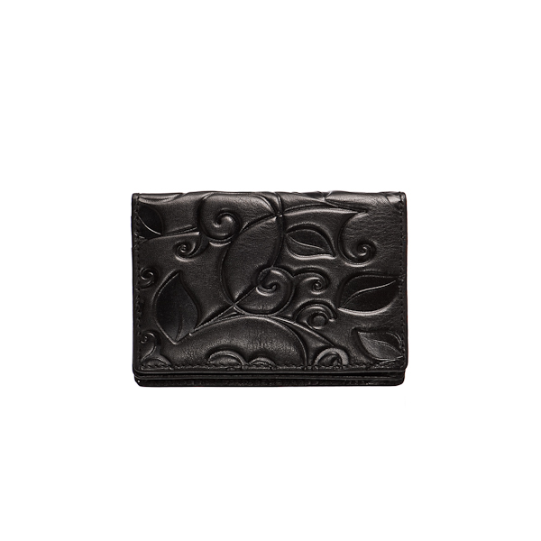 Визитница Dr.Koffer из натуральной кожи черная