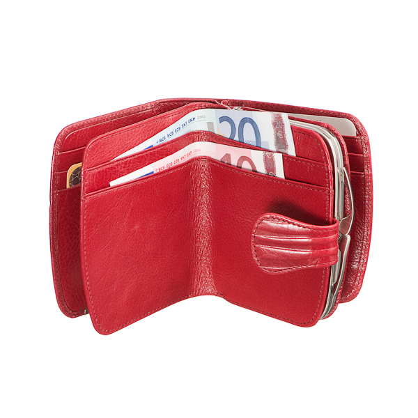 Кошелек Dr.Koffer из натуральной кожи красный