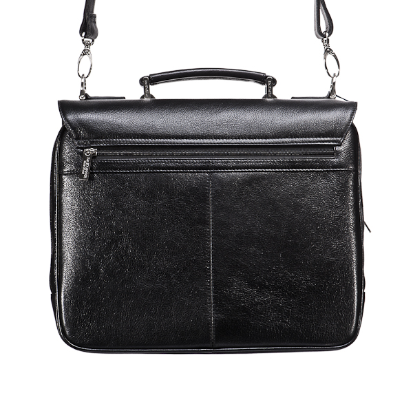 Портфель Dr.Koffer из натуральной кожи черный