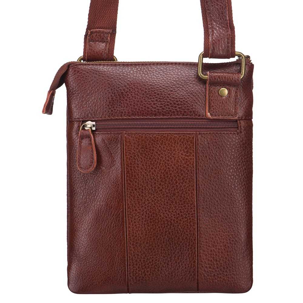 Сумка через плечо Dr.Koffer из натуральной кожи коричневая