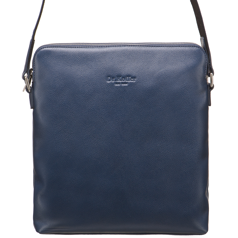 Сумка через плечо Dr.Koffer из натуральной кожи синяя