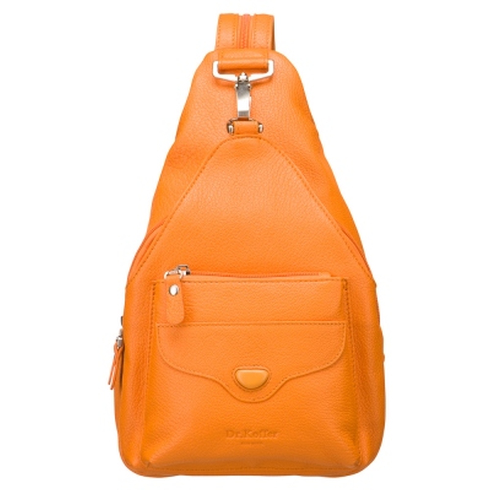 Молодежный рюкзак желтого цвета из натуральной кожи для девушек Dr.Koffer B402384-170-58