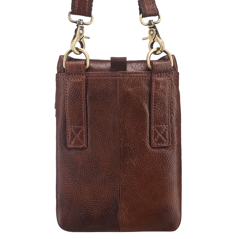 Сумка через плечо Dr.Koffer из натуральной кожи коричневая