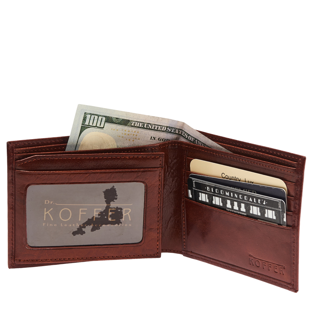 Портмоне Dr.Koffer из натуральной кожи светло-коричневое