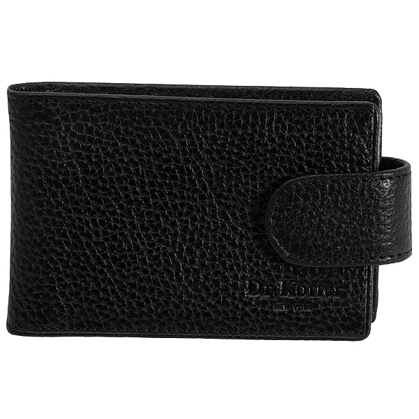 Визитница Dr.Koffer из натуральной кожи черная