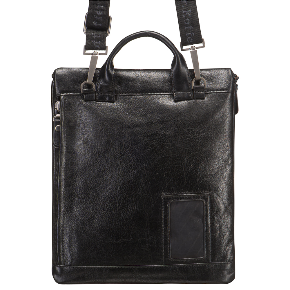 Сумка через плечо Dr.Koffer из натуральной кожи черная