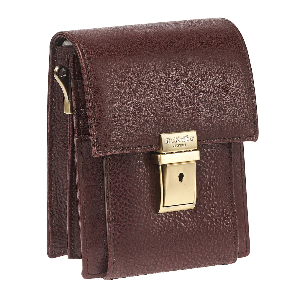 Сумка через плечо Dr.Koffer из натуральной кожи коричневая
