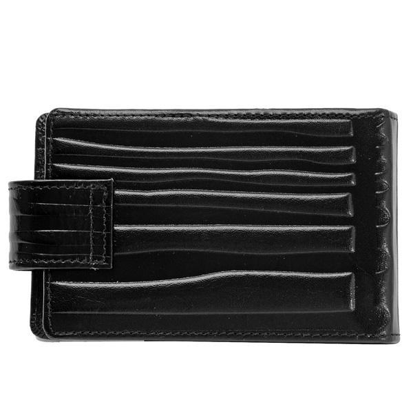 Визитница Dr.Koffer из натуральной кожи черная