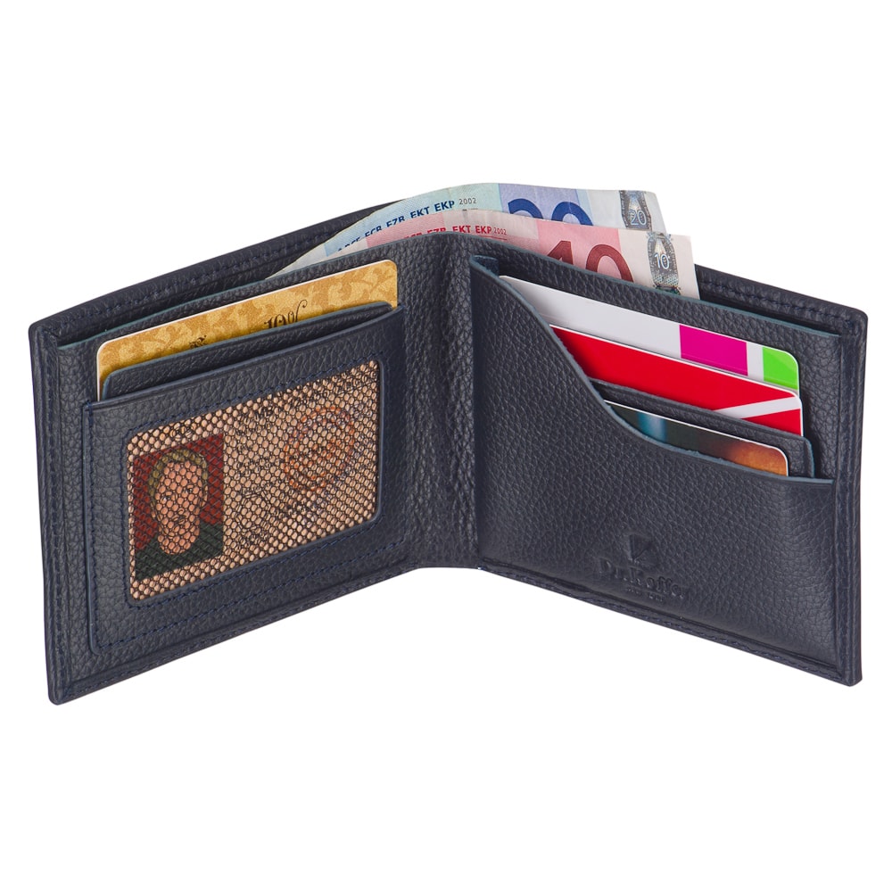 Портмоне Dr.Koffer из натуральной кожи синее