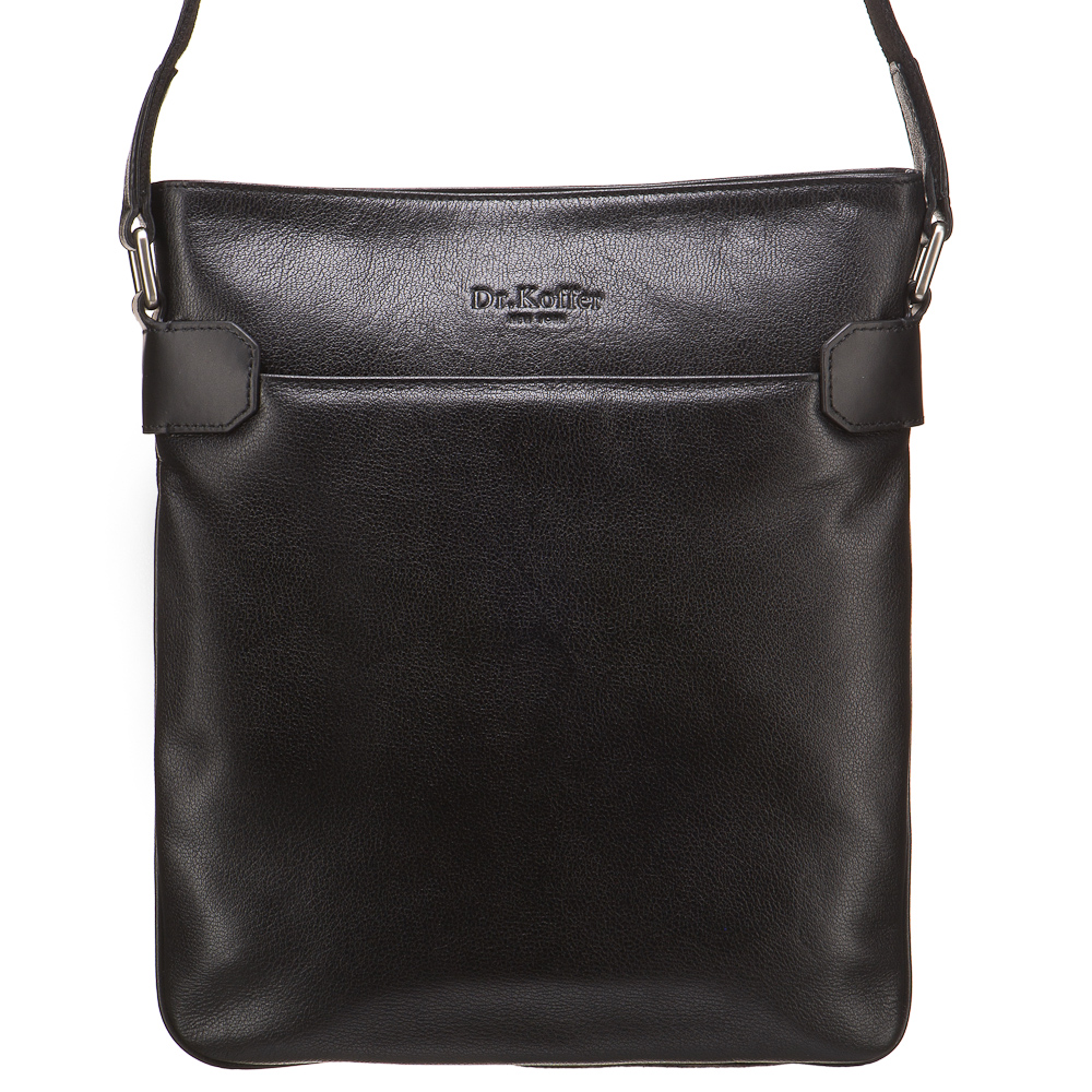 Сумка через плечо Dr.Koffer из натуральной кожи черная