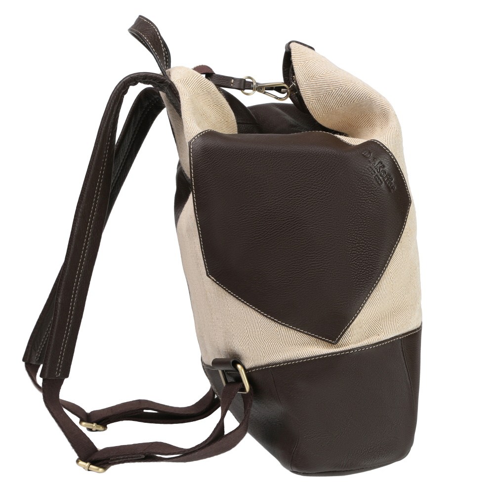 Рюкзак Dr.Koffer из натуральной кожи бежевый