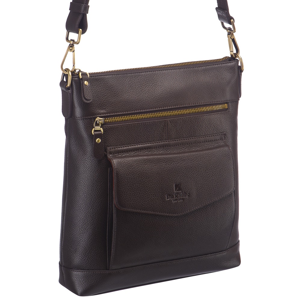 Сумка через плечо Dr.Koffer из натуральной кожи коричневая