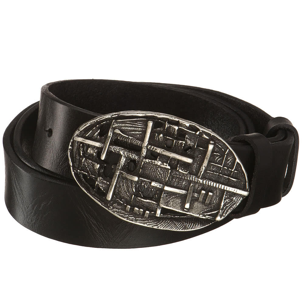 Ремень Dr. Koffer из натуральной кожи черный