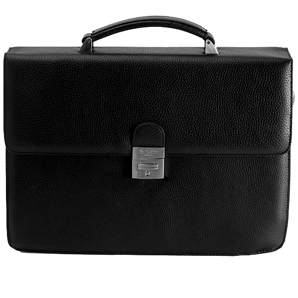 Портфель Dr.Koffer из натуральной кожи черный