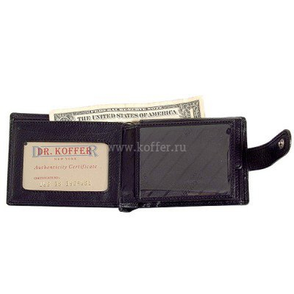 Портмоне Dr.Koffer из натуральной кожи черное