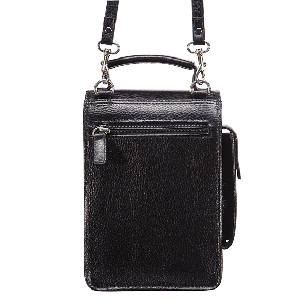 Сумка через плечо Dr.Koffer из натуральной кожи черная