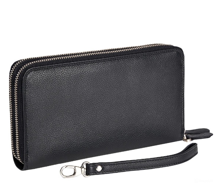 Портмоне Dr.Koffer из натуральной кожи черное