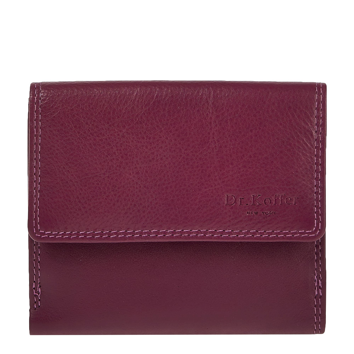 Портмоне Dr.Koffer из натуральной кожи фиолетовое