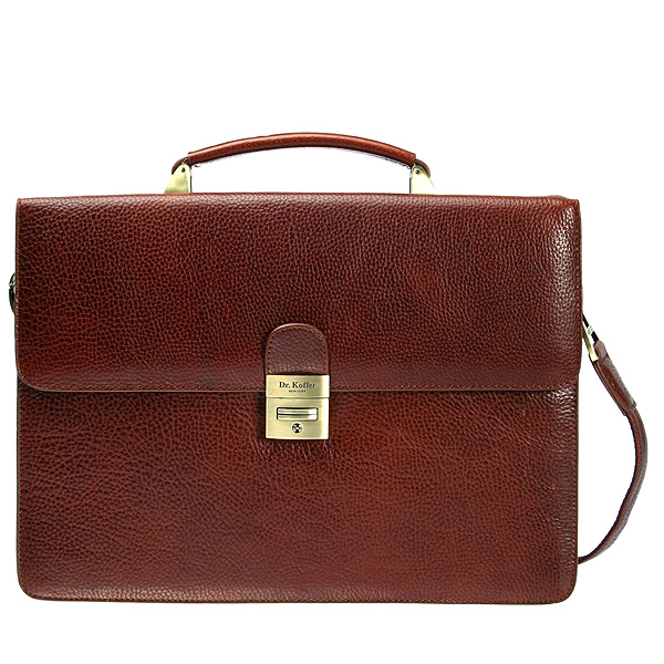 Портфель Dr.Koffer из натуральной кожи светло-коричневый