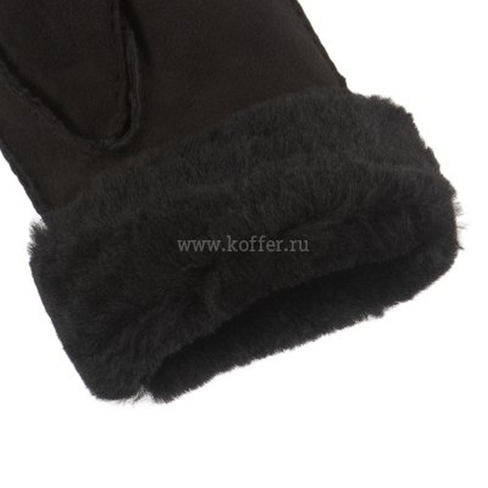 Черные перчатки из овчины с манжетами Dr.Koffer H690114-144-04