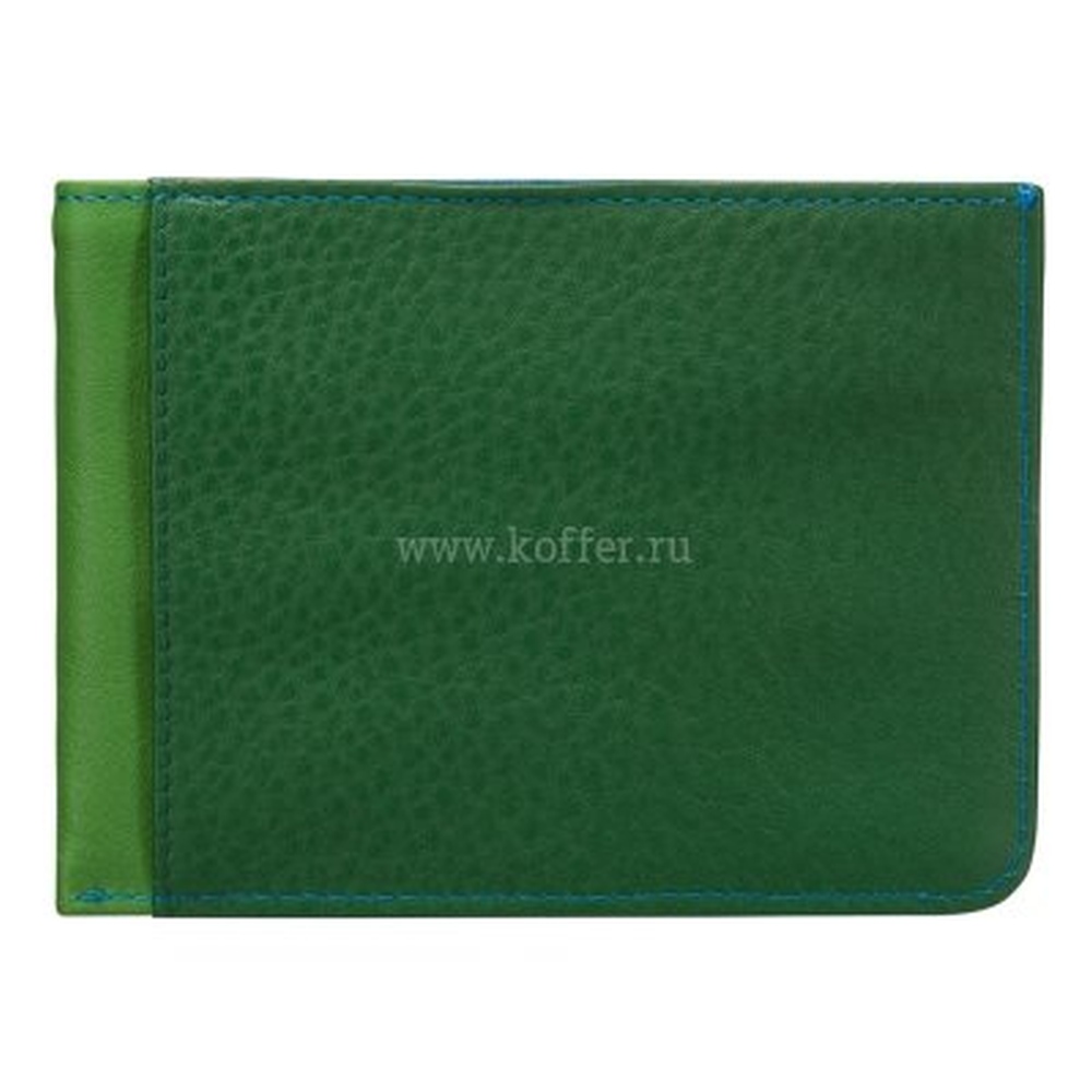 Кредитница Dr.Koffer из натуральной кожи зеленая