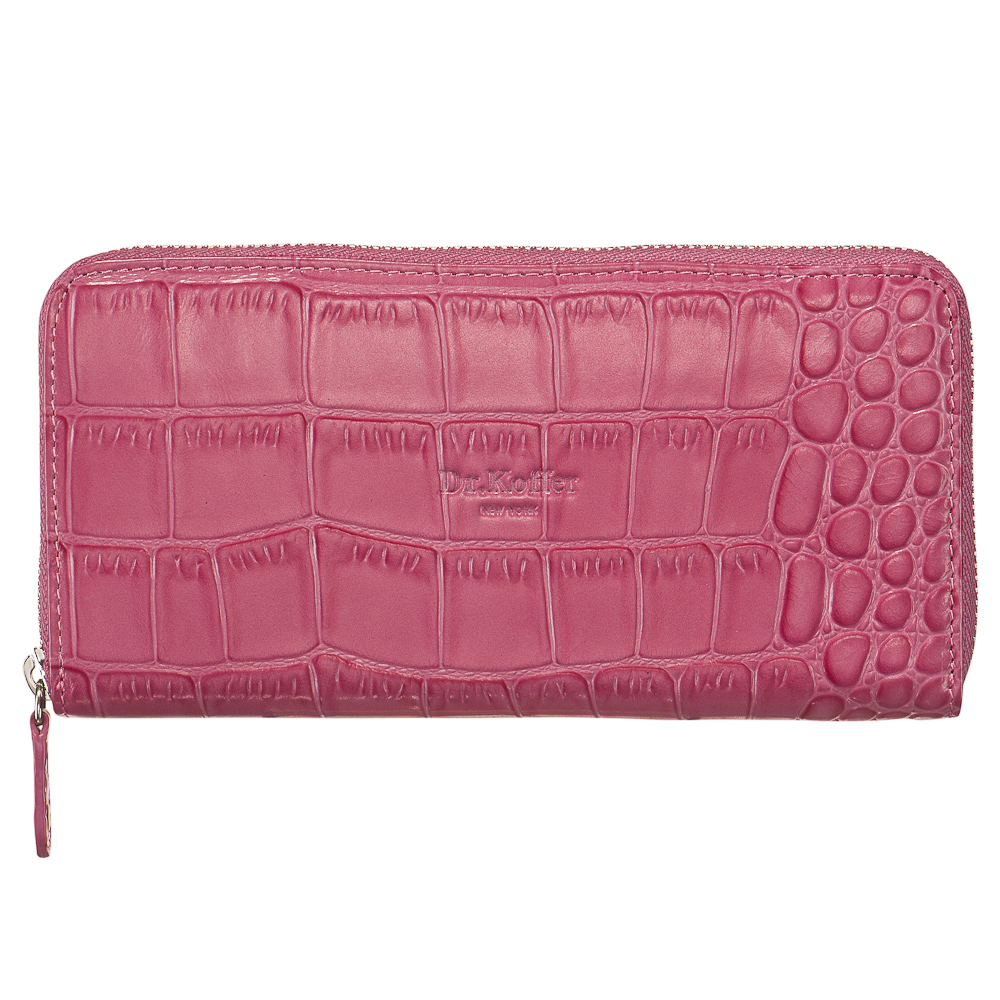 Портмоне Dr.Koffer из натуральной кожи розовое