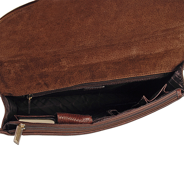 Портфель Dr.Koffer из натуральной кожи темно-коричневый