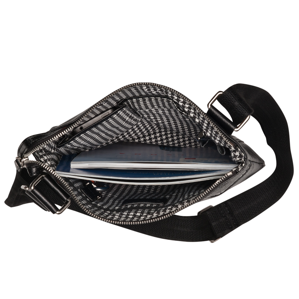 Сумка через плечо Dr.Koffer из натуральной кожи черная