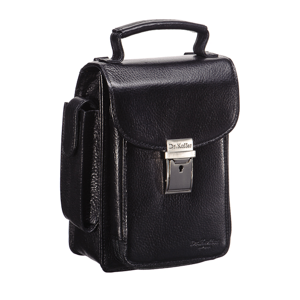 Сумка через плечо Dr.Koffer из натуральной кожи черная