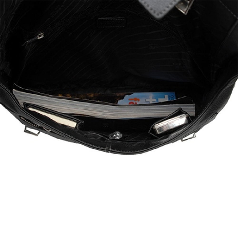 Сумка через плечо Dr.Koffer из натуральной кожи черная