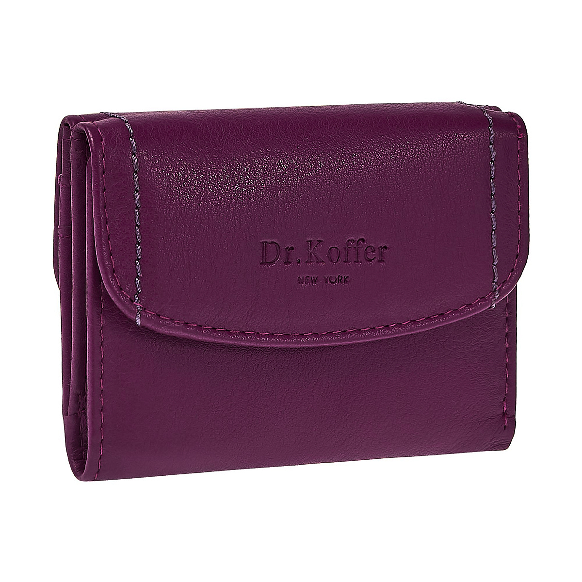 Портмоне Dr.Koffer из натуральной кожи фиолетовое