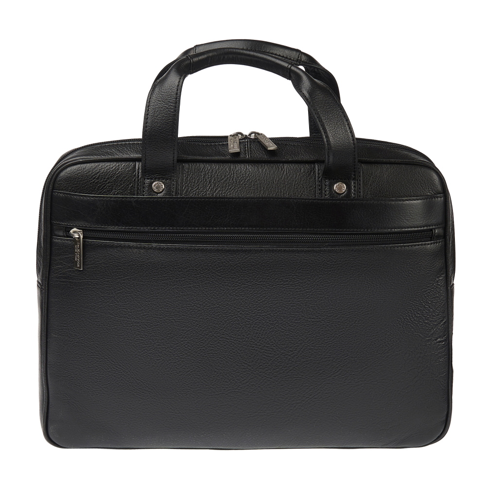 Деловая сумка Dr.Koffer из натуральной кожи черная