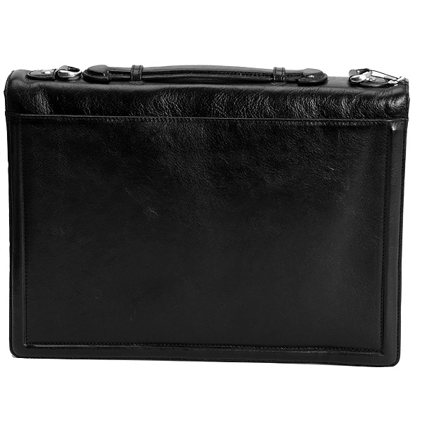 Портфель Dr.Koffer из натуральной кожи черный
