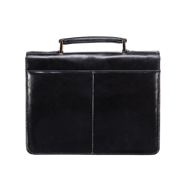 Портфель Dr.Koffer из натуральной кожи черный