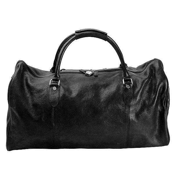 Черная дорожная сумка с наружным карманом Dr.Koffer B242081-02-04