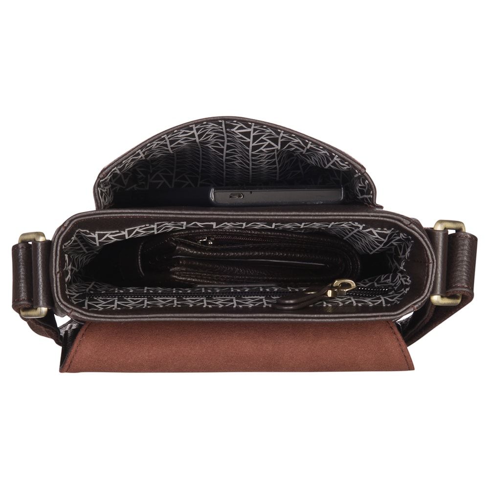 Сумка через плечо Dr.Koffer из натуральной кожи коричневая