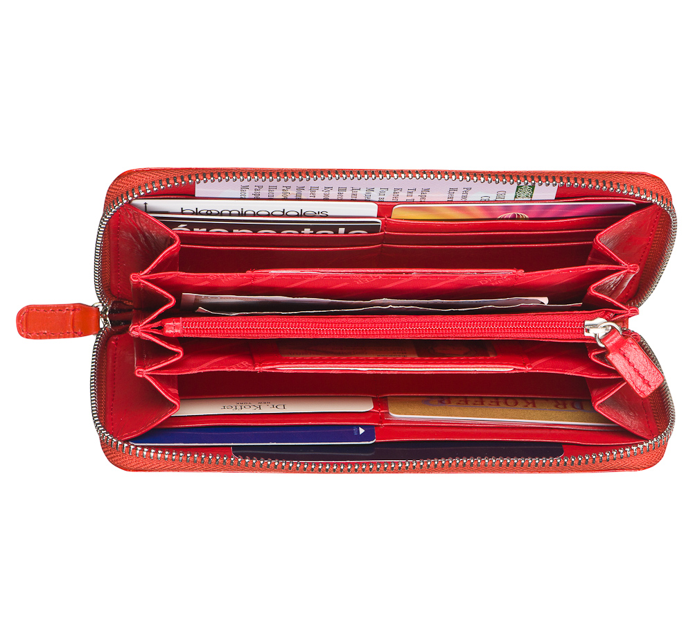 Портмоне Dr.Koffer из натуральной кожи красное