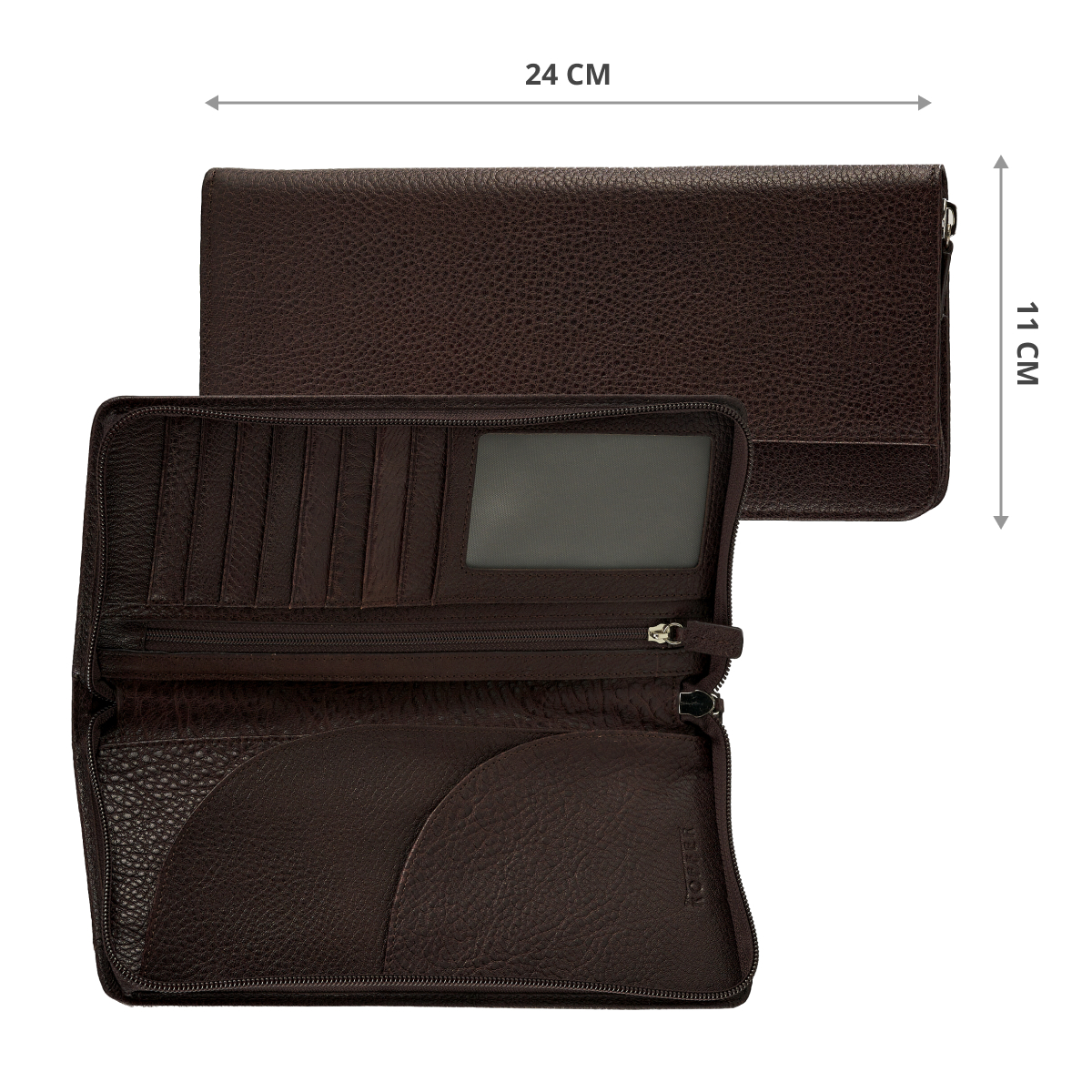 Портмоне Dr.Koffer из натуральной кожи коричневое