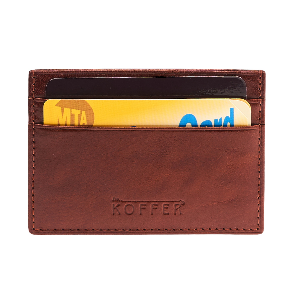 Визитница Dr.Koffer из натуральной кожи светло-коричневая