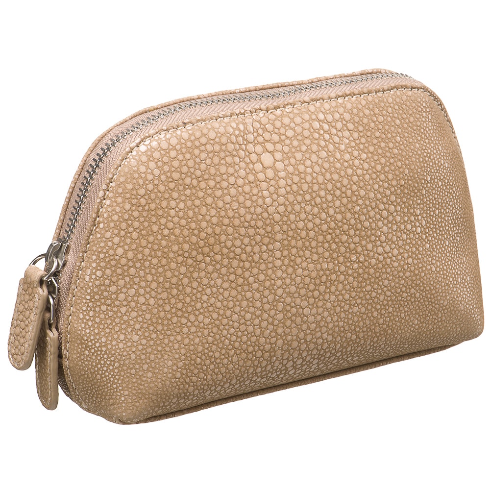 Косметичка Dr.Koffer из натуральной кожи бежевая